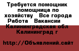 Требуется помощник, помощница по хозяйству - Все города Работа » Вакансии   . Калининградская обл.,Калининград г.